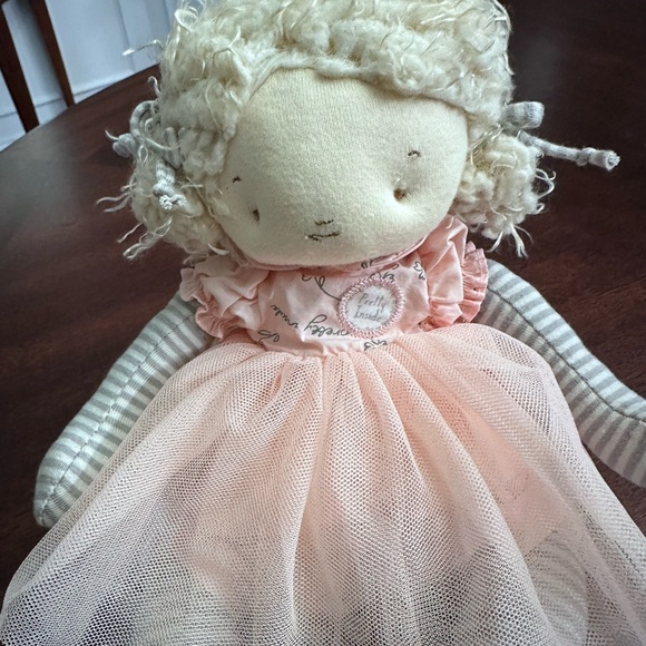 Bunnies by the Bay Pretty Girl Soft 12' Doll First Baby Comfort Lovey - Picture 7 of 8